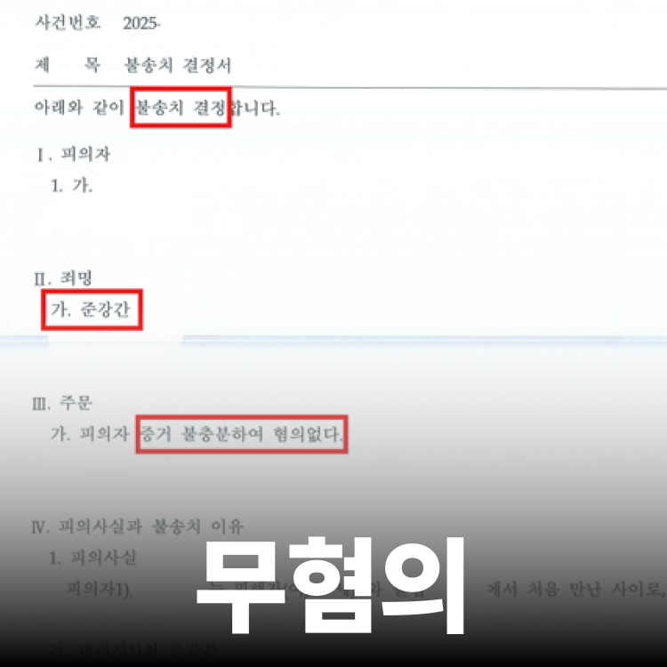 준강간 무혐의